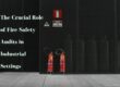 A man conducting a fire safety audit.